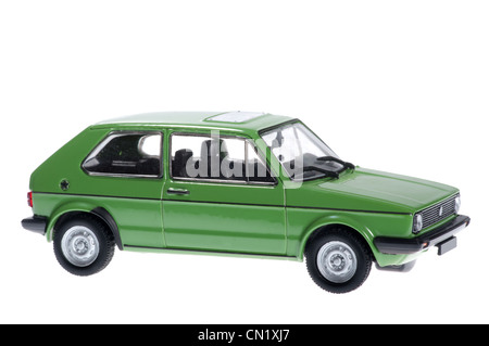 Le modèle de l'ancien green Volkswagen Golf. Banque D'Images