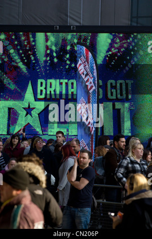 Britains Got Talent dépôt commence à Londres Banque D'Images