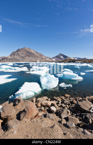 La glace près de Kulusuk, Groenland Banque D'Images