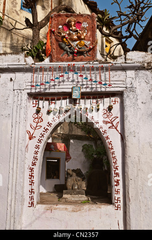 Ganesh temple hindou Banganga Tank Malabar Hill Bombay Mumbai Inde Banque D'Images