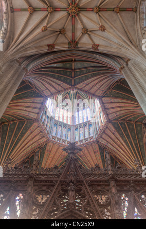 La lanterne octogonale de cathédrale d'Ely, Ely, Angleterre Banque D'Images