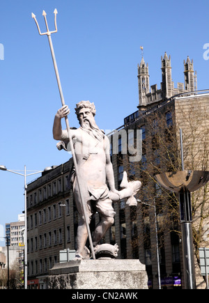 Statue de Neptune large Quay Bristol city centre Banque D'Images