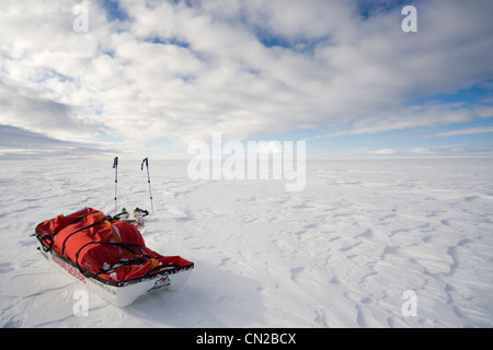 Paysage arctique - Expédition polaire reste point d'arrêt, ice cap, Groenland Banque D'Images
