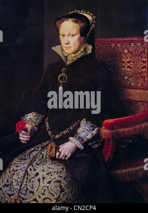 Antonio Moro Portrait de Marie Tudor, reine d'Angleterre XVI ème siècle Musée du Prado - Madrid Banque D'Images