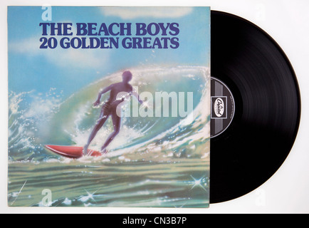 Couverture de l'album compilation vinyle Beach Boys 20 Golden Greats, publié sur Capitol Records Banque D'Images