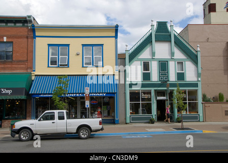 Boutiques anciennes, Revelstoke, British Columbia, Canada Banque D'Images