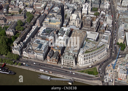 Vue aérienne sur la région autour de Blackfriars, Londres Banque D'Images