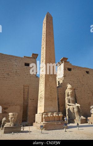 Égypte - Luxor obelisk au temple de Louxor Banque D'Images