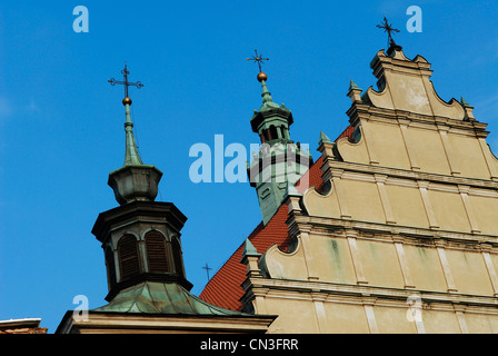 La Pologne, la région de Lublin, Lublin, 13e siècle façade de l'église dominicaine Banque D'Images