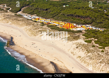 France, Gironde, Le Verdon Sur Mer, le cirque Pinder (vue aérienne) Banque D'Images