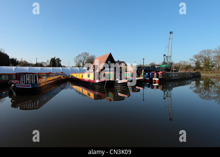 Le canal près de Birmingham, Worcester, Worcestershire Alvechurch Banque D'Images