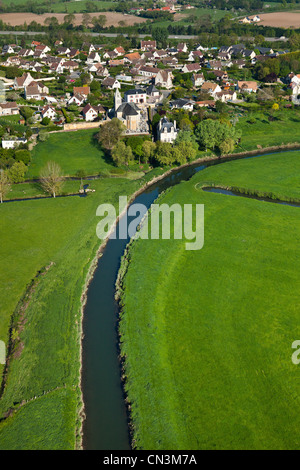 France, Calvados, Bures Sur Dives (vue aérienne) Banque D'Images