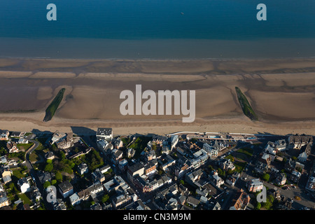 France, Calvados, Villers sur Mer (vue aérienne) Banque D'Images