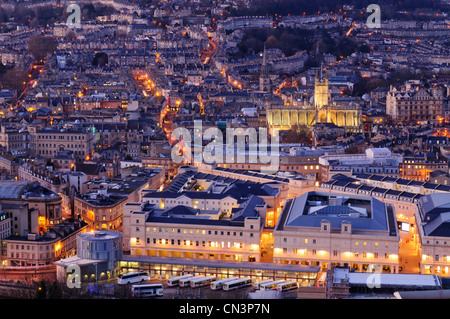 Vue sur la ville historique de Bath, Somerset, Royaume-Uni Banque D'Images