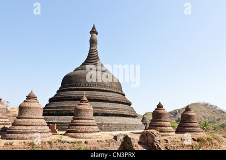 Myanmar (Birmanie), de l'État Rakhine (Arakan), Mrauk U, pagode Ratanabon Banque D'Images