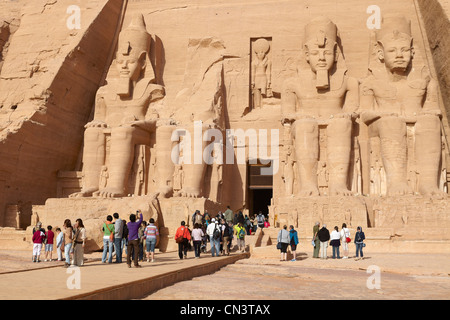 Abou Simbel, Temple de Ramsès II, Abou Simbel, Egypte Banque D'Images