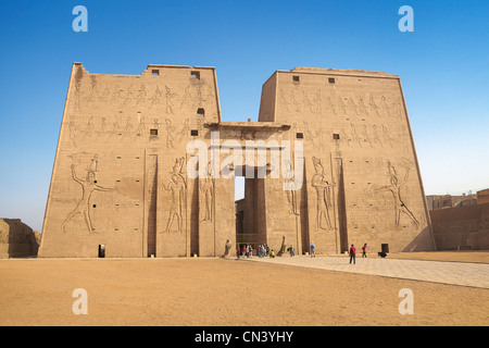 L'Egypte - Edfou, Temple d'Horus Banque D'Images