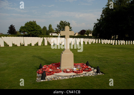 Ranville British Commonwealth War Graves Commission Cemetery en Normandie Banque D'Images