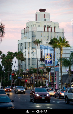 L'art déco de l'hôtel Sunset Tower sur le Sunset Strip à Los Angeles, CA Banque D'Images