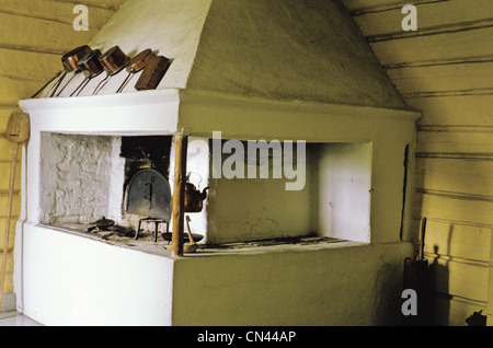 Cuisine du 19ème siècle dans l'Anjala Manoir, maintenant un musée en Anjalankoski, Finlande Banque D'Images