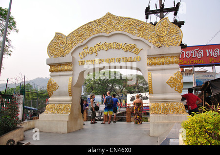 Frontière entre à Maesai Maesai, District, province de Chiang Rai, Thaïlande Banque D'Images