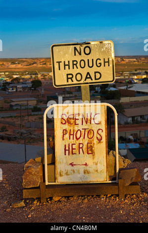 L'Australie, l'Australie du Sud, Coober Pedy, capitale mondiale de l'opale, vue générale de la ville Banque D'Images