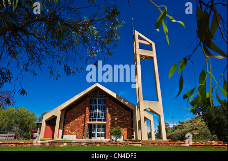 L'Australie, Territoire du Nord, Alice Springs, Notre Dame du Sacré-Cœur, de construire avec Pierre Ooraminna en 1969 Banque D'Images