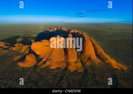 L'Australie, Territoire du Nord, le Parc National d'Uluru-Kata Tjuta classé au Patrimoine Mondial de l'UNESCO, les Olgas ou Kata Tjuta, un Banque D'Images