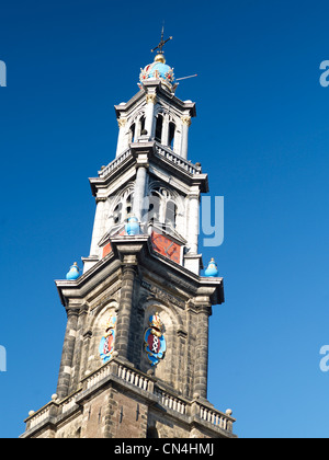 Pays-bas, Amsterdam, Amsterdam, fonction : Vingt mille lieues sous la mer, le clocher de la cathédrale d'Amsterdam Banque D'Images