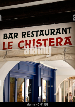 France, Pyrenees Atlantiques, Bayonne, Arnaud Daguin du Pays Basque, la chistera bar-restaurant Banque D'Images