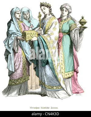 10e siècle les femmes nobles français Banque D'Images