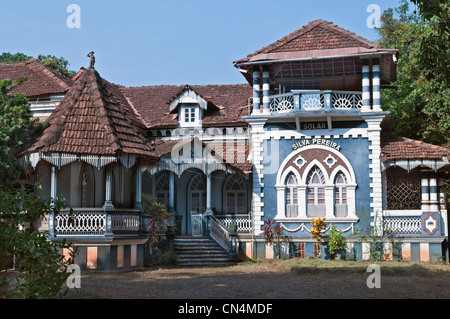 Pereira Chambre Manoir portugais de Goa Inde Betalbetim Banque D'Images