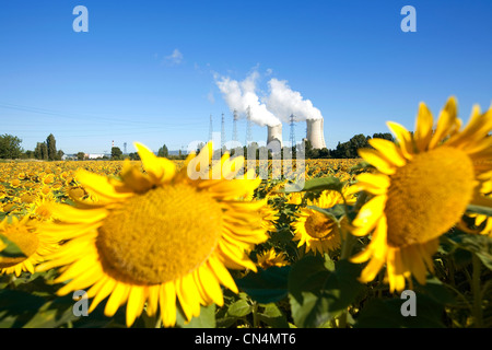 France, Drôme, St Paul Trois Chateaux, Tricastin site industriels et nucléaires Banque D'Images