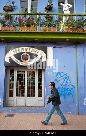 Le département de Cundinamarca, en Colombie, Bogota, La Candelaria District, Hibrido de restaurant sur l'Avenue Jimenez Banque D'Images