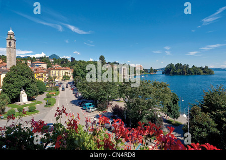 Italie Piémont Verbania Pallanza Vue depuis l'hôtel de ville Banque D'Images