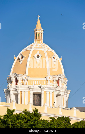 La Colombie, Département de Bolivar, Carthagène, inscrite au Patrimoine Mondial de l'UNESCO, quartier historique de la vieille ville, l'église San Banque D'Images