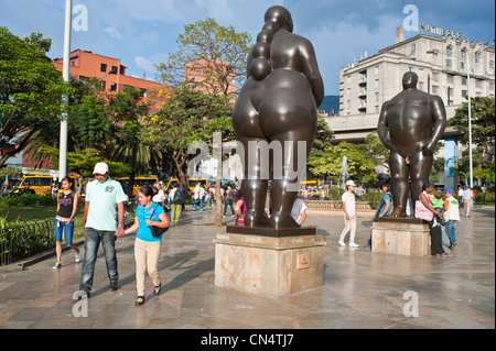 La Colombie, Département d'Antioquia, Medellin, du centre-ville, Quartier Villanueva, Plaza Botero où se dressent d'énormes sculptures de Botero 23 Banque D'Images