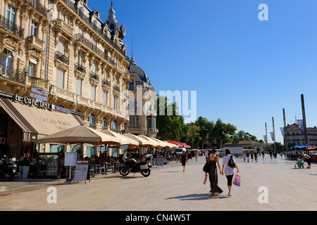 La France, Hérault, Montpellier, centre historique, l'Ecusson, Place de la Comédie (Place de la Comédie) Banque D'Images