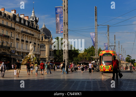 La France, Hérault, Montpellier, centre historique, l'Ecusson, Place de la Comédie (Place de la Comédie) Banque D'Images