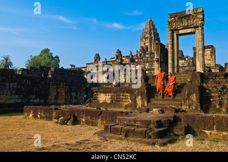 Le Cambodge, la Province de Siem Reap, Siem Reap Angkor, site classé au Patrimoine Mondial de l'UNESCO, du Roluos Bakong, temple de Banque D'Images