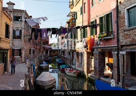 L'Italie, Vénétie, Venise, inscrite au Patrimoine Mondial de l'UNESCO, quartier de Castello Banque D'Images