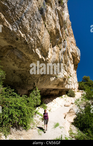 France, Alpes de Haute Provence, parc naturel régional du Verdon, le Verdon canyon, entre Maline's caban et sublime poitn Banque D'Images