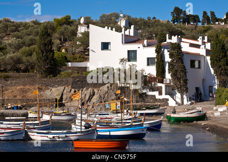 L'Espagne, Gérone, Costa Brava, Catalogne, Cap de Creus, Cadaqués, Port Lligat, maison où Salvador Dalí vécut et travailla de 1930 Banque D'Images