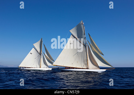 Principauté de Monaco, Monaco Classic Week 2009, centenaire de Tuiga (amiral de voile Yacht Club de Monaco), Moonbeam de Fifie Banque D'Images