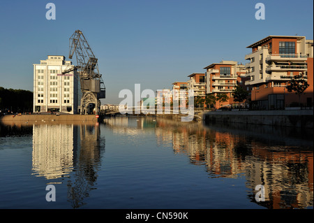 La France, Bas Rhin, Strasbourg, développement du port du Rhin (port du Rhin) et la conversion du briselames de Bassin Banque D'Images