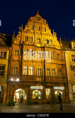 Allemagne, Heidelberg, Bade-Wurtemberg, Hauptstrasse la rue principale, Maison Ritter, Haus Zum Ritter, construit en 1592 pour la Banque D'Images