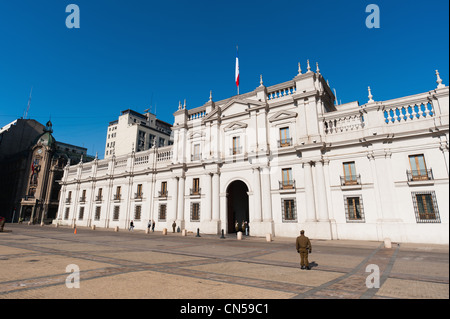 Chili, Santiago du Chili, Palacio de la Moneda Banque D'Images