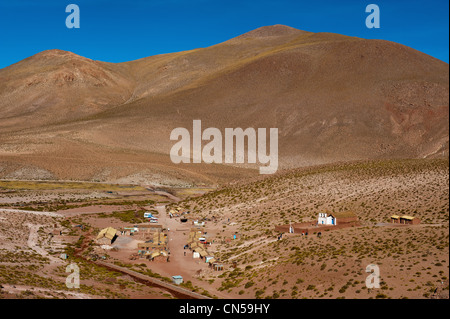 Région d'Antofagasta, Chili, Désert d'Atacama, Village Machuca Banque D'Images