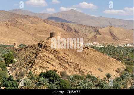 Sultanat d'Oman, Al Dakhiliyah, région des monts Hajar Occidental, Birkat Al Mawz Banque D'Images