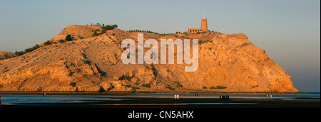 Sultanat d'Oman, Al Batinah Région, Al Sawadi, la plage Banque D'Images